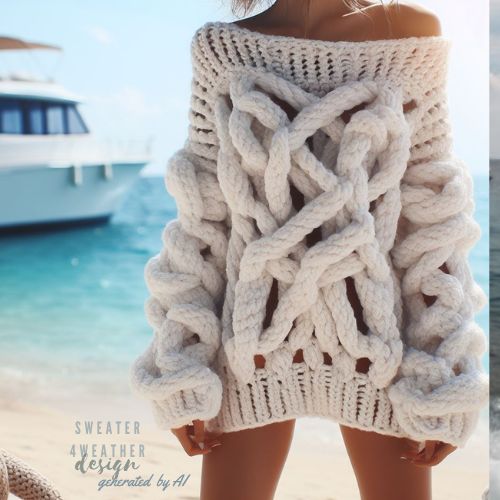 Handmade knitted sweater "Shell"